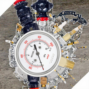 Manomètre industriel hydraulique à liquide, rempli de glycérine, anti-choc, 60 mm, 50, 40 mm, en acier inoxydable - Product Image 6