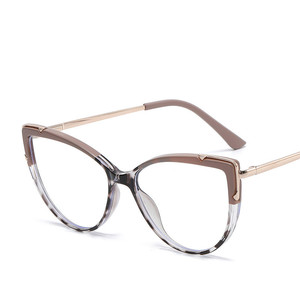 نظارات شمسية للنساء, نظارات شمسية TR90 عالية الوضوح ، أوروبية وأمريكة ، إطار معدني ، ريترو ، عين القطة ، مطبوعة برسومات الفهد - Product Image 2