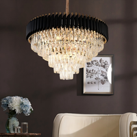 Lustre LED en fer cristal nordique APCITL, dimmable, compatible 220V, garantie 3 ans, installation facile, installation de projet