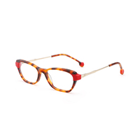 Montures de lunettes en acétate tendance pour femmes, style rétro œil de chat, transparentes, colorées, montures optiques en gros