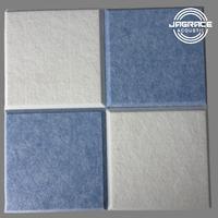Panneau mural acoustique bleu et blanc, plusieurs couleurs au choix, absorbant le son, décoratif, 100% fibre de polyester, moderne
