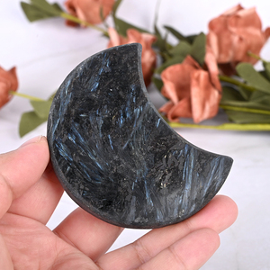 Pierre de guérison artisanale sculptée en forme de lune, style Feng Shui, en cristal naturel, prix de gros, pour la décoration intérieure - Product Image 1