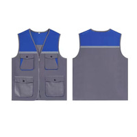 Gilet de travail ignifuge grande taille à blocs de couleur, fourni par l'usine, avec logo imprimé numériquement pour chauffeurs et bénévoles