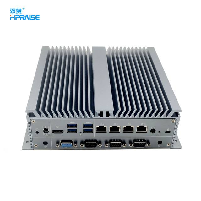 Industrial AI IoT Edge Gateway Visual Inspection 4 LAN Network Security Intel I3 I5 I7 Aluminum case Computer