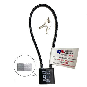 Anti-fuego Anti-Corte impermeable pistola bloqueo gatillo armas de fuego seguridad endurecido Acero laminado <span class=keywords><strong>Cable</strong></span> candado Rojo Negro gabinete cerradura - Product Image 3