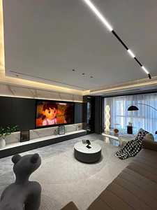 Soportes de unidad de TV montados en la pared de diseño moderno Muebles de sala de estar Gabinetes de TV negros - Product Image 2