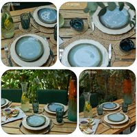 Sous-plats écologiques et durables en jacinthe d'eau, isolants thermiques, circulaires, pour bols, assiettes et casseroles
