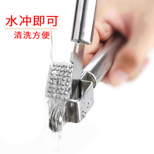 Presse-ail manuel en acier inoxydable épaissi, outil de cuisine facile à utiliser, durable, pour usage domestique, lavage à la main uniquement - Product Image 1