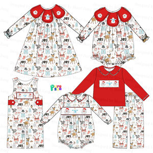 圣诞撒旦图案姐妹系列批发儿童服装套装 - Product Image 1