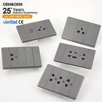 Prise murale électrique multifonctionnelle KSQ Factory Direct type 118, 6 broches, 16A, norme américaine, pour usage domestique et hôtelier en Thaïlande