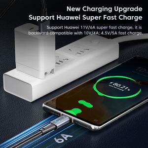 ทูคกี้ เอ-ซี 6A สายชาร์จเร็วกระแสสูง สายถักความหนาแน่นสูงสำหรับหัวเว่ย ออปโป้ เสี่ยวมี่พร้อมการถ่ายโอน<span class=keywords><strong>ข้อมูล</strong></span> 480Mbps - Product Image 5