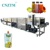 Machine de pasteurisation et de stérilisation à tunnel CE personnalisable pour bocaux, cornichons, confitures, conserves, pâtes, ketchup, purée de tomates et sauce chili