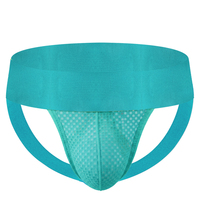 Sous-vêtement de performance pour homme avec ceinture de 4/5 cm, en coton-spandex durable, poche en nylon texturé à maille losanges, idéal pour les soirées