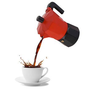 <span class=keywords><strong>Cafetera</strong></span> de Espresso de estilo italiano Moka Pot de aluminio de 3 tazas con válvula de seguridad para estufa Color personalizado para pedidos a granel - Product Image 4