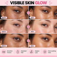 Ensemble de soins de la peau coréen en marque propre avec vitamine C et acide hyaluronique, sérum éclaircissant pour le visage à la rose pour unisexe