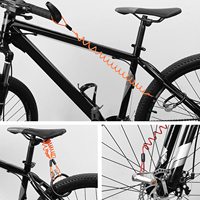 Rappel de ressort de verrouillage de disque de moto, câble antivol de verrouillage de disque de câble d'acier à ressort moto vélo scooter