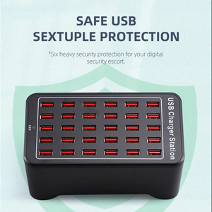 150W Multi Port <strong>USB</strong> <strong>Charging</strong> <strong>Station</strong> 10/20/30 Ports, High Power Smart <strong>USB</strong> Fast Charger Hub for Phone Office Restaurant School - Product Image 3