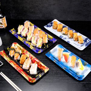 Caja de <span class=keywords><strong>Sushi</strong></span> Comercial para Llevar, Estilo Japonés, de un Solo Uso, con Tapa Alta Transparente, Impresa, Rectangular - Product Image 5
