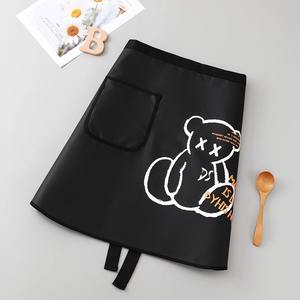 Tablier de cuisine en coton vert abordable avec poches, tablier de chef rayé, tablier de cuisine professionnel <span class=keywords><strong>pas</strong></span> <span class=keywords><strong>cher</strong></span> pour la maison et la restauration - Product Image 4