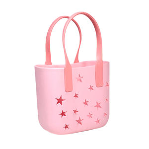 Wholesale Custom Logo <strong>Croc</strong> Makeup Silicone Beach Bag New Design <strong>Insert</strong> Tote Handbag for Outdoor Use - Product Image 1