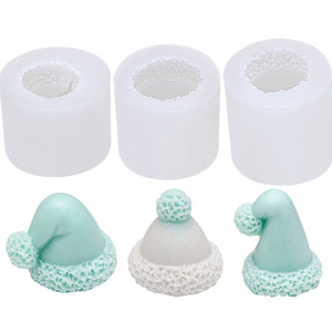 Molde <span class=keywords><strong>de</strong></span> silicona 3D <span class=keywords><strong>de</strong></span> gorro <span class=keywords><strong>de</strong></span> Papá Noel, herramientas <span class=keywords><strong>de</strong></span> decoración <span class=keywords><strong>de</strong></span> pasteles <span class=keywords><strong>de</strong></span> chocolate y <span class=keywords><strong>fondant</strong></span> con temática navideña, molde resistente al calor para velas, jabones y resina, venta al por mayor - Product Image 1