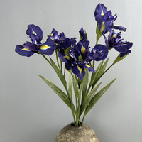 Fleurs Artificielles Iris Texturées pour Décoration de Jardin, Bureau, Accessoires Photo, Cadeaux de Mariage, Plantes Artificielles