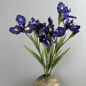 Fleurs Artificielles Iris Texturées pour Décoration de Jardin, Bureau, Accessoires Photo, Cadeaux de Mariage, Plantes Artificielles - Product Image 2