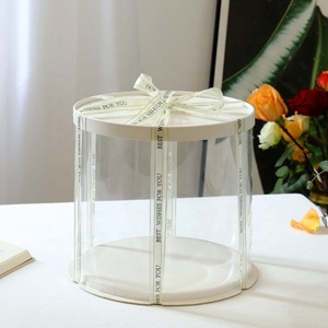 Hot Sale <b>Cake</b> <b>Box</b> Wholesale Price Food Grade Custom <b>Wedding</b> Transparent Plastic <b>Cake</b> <b>Box</b> - Product Image 4