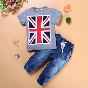 Conjunto de Ropa Casual para Niños, Manga Corta, Venta al por Mayor, Ropa de Verano para Bebés y Niños - Product Image 3