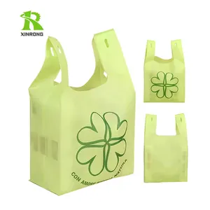 70gsm reusável reciclado leva o saco personalizado não tecido saco supermercado saco de compras com fundo