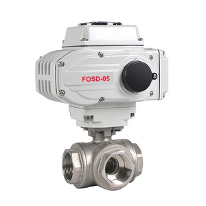 Factory Hot Sale DN80 3Inch <b>3</b> Way T Port 1000 WOG 24 Volt Female Thread CF8M Stainless Steel Actuated Ball Water - Product Image 4