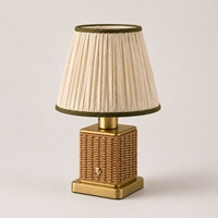 Lampe de table classique sans fil, style européen, à intensité variable, 5200 mAh, rechargeable, avec abat-jour remplaçable