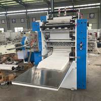 Nouvelle machine automatique de fabrication de mouchoirs en papier pour petites entreprises avec moteur à roulement, haute capacité 400-500 pièces/min