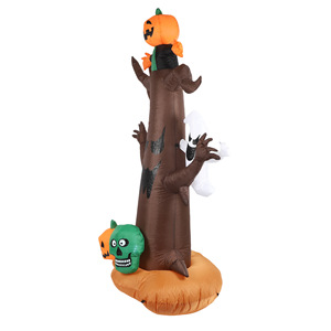 Maniquí Inflable de Halloween de 2.4 Metros de Altura, Combinación de Fantasma, Árbol, Elfo y Calabaza, Decoración Divertida - Product Image 4