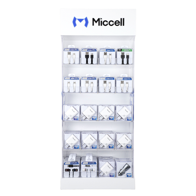 MICCELL Display Rack for Usb Charger Data Cable Aux Cable Wired Earphone Phone Charger Mobile Phone Accessories Display Rack