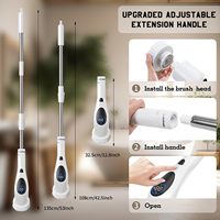 Nettoyeur électrique rotatif 9 en 1 sans fil avec commande vocale, brosse de nettoyage puissante pour salle de bain, baignoire, carrelage, sol, cuisine, fenêtre