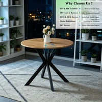 Table à manger moderne OKAY Cafe, style minimaliste, en pierre, petite unité, pieds en métal, décoration écologique, plateau en MDF