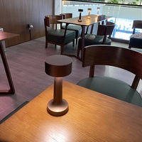 Lampu meja mewah Modern kreatif aluminium oksidasi isi ulang kontrol sentuh USB pengisian baterai tanpa kabel UNTUK RESTORAN