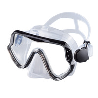 Masque de plongée Lunettes de natation Équipements d'entraînement Masques de sport sous-marin Masque de natation professionnel en verre trempé Grand cadre