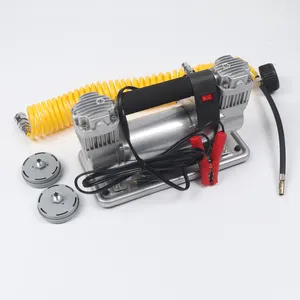 Big Power Auto Tools Double Cylinders Direct Drive Inflation Pump with 2*40mm High Speed Inflating Cylinder Car Air Compressor