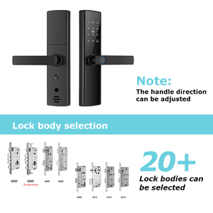 Qunn thông minh <span class=keywords><strong>Wifi</strong></span> Keyless nhập Hợp kim nhôm không dây Khóa vân tay kỹ thuật số mật khẩu Đầu đọc thẻ đám mây lưu trữ dữ liệu gỗ - Product Image 3