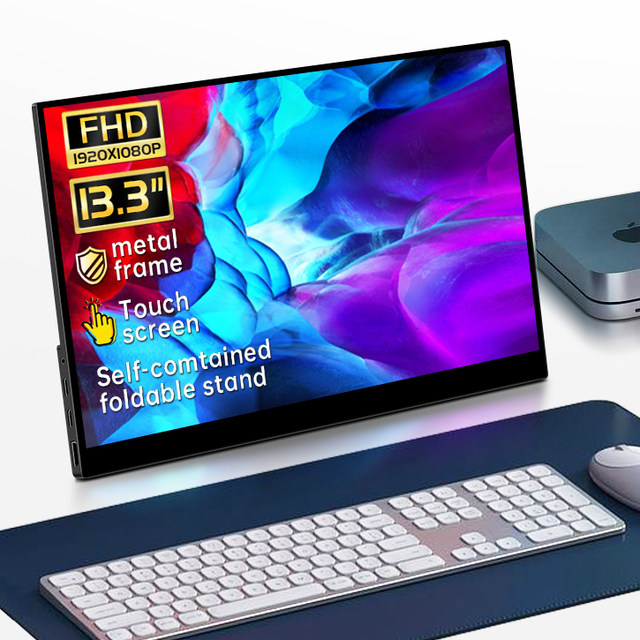 FHD 1080P 13.3inch 60hz GFF Touch Screen HDR IPS Monitores Portatiles Extra Display Portable Monitor