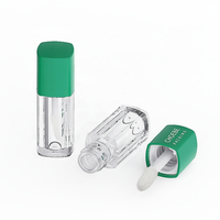 Tube à lèvres miniature en plastique Choebe pour voyage, avec bouchon à vis, 1,2 g, 1,2 ml, sans BPA, emballage cosmétique avec pinceau