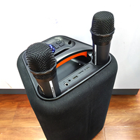 Enceinte Karaoké Portable Extérieure Sans Fil Bluetooth ABS-6205 avec Basses Stéréo, Son HIFI, Lumières LED Colorées pour Fêtes et DJ