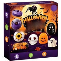 Nouveau Calendrier de l'Avent : Boîte de Jouets Squishy Amusants, Ensemble de Jouets à Presser en Forme de Boule, Jouet Anti-Stress Doux à Rebond Lent pour Cadeau Surprise des Fêtes