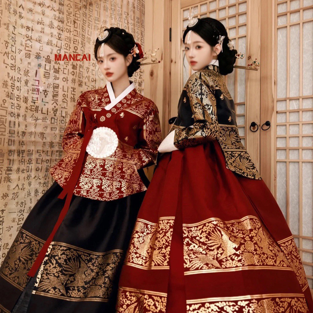 strapless open back dress Choa Princess Hanbok  PAW-EVER
