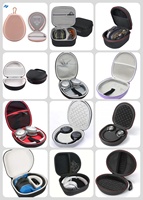 Casing Earphone kotak cangkang keras Multi EVA portabel penutupan ritsleting Logo cetak 1C kustom desain baru unik