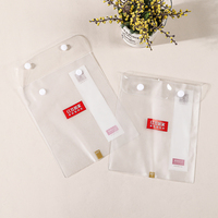 Pochette en plastique transparente en gros avec boutons-pression pour emballage de sous-vêtements, vêtements, rangement de détail, emballage cadeau, personnalisable