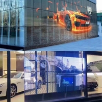 Módulo de Pantalla LED Transparente Personalizado a Todo Color 8K, Malla para Ventana, Brillo de 5000cd, para Exteriores, Bar/Techo, Adobe RGB 90%