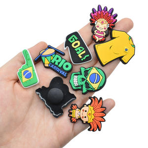 Amuletos de PVC para Zapatos con Diseño de Fútbol Brasileño, Accesorios Unisex Inspirados en el Fútbol - Product Image 3